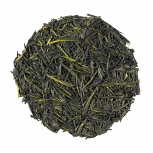 Gyokuro Mikoto Bio, dettaglio del tè verde in foglie biologico di alta qualità