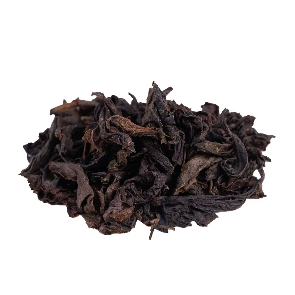 Tè Oolong Shui Xian in foglia, biologico, origine Cina. Dettaglio foglie
